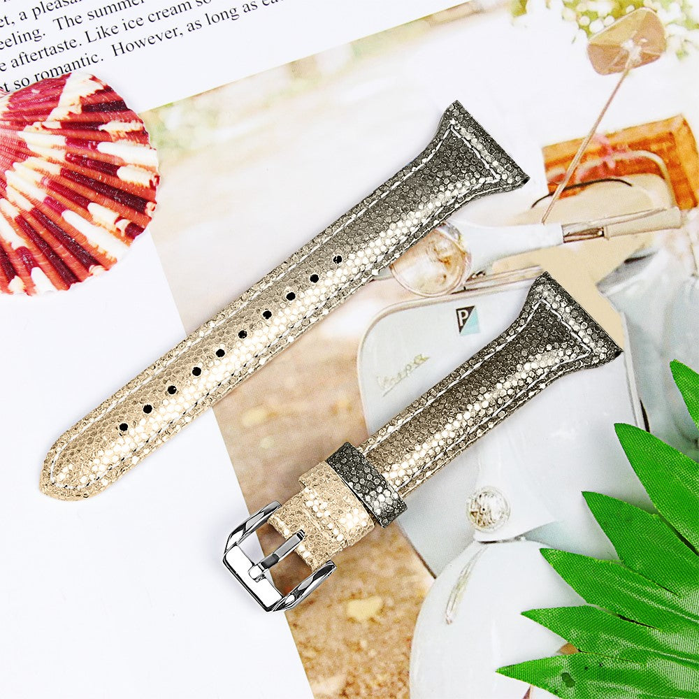 Vildt elegant Universal รgte lรฆder Rem - Guld#serie_1