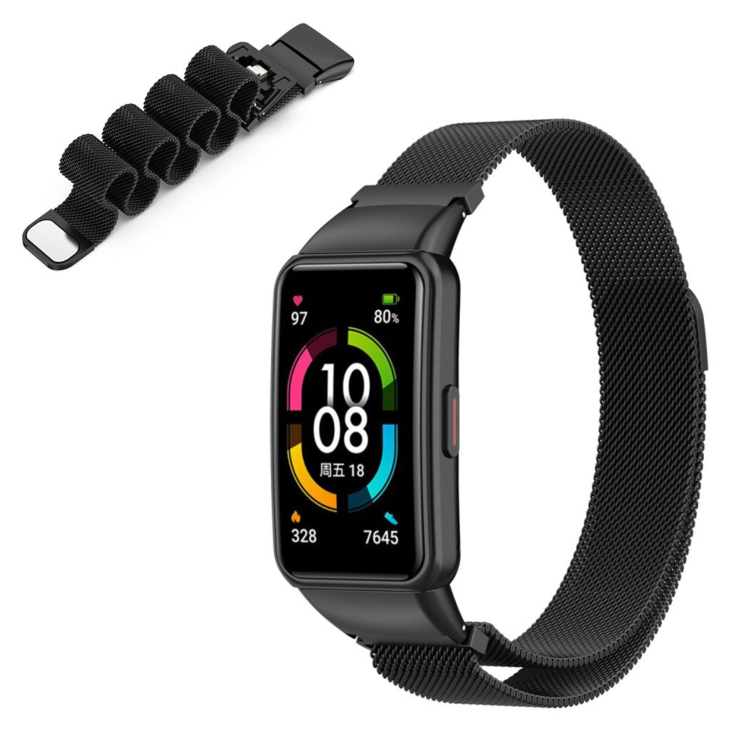 Helt vildt pรฆnt Honor Band 6 Metal Rem - Sort#serie_1