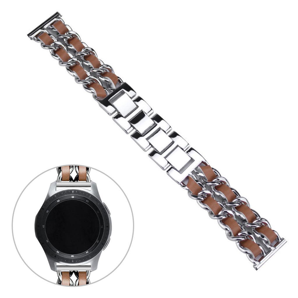 Helt vildt smuk Universal Metal og Kunstlæder Rem - Brun#serie_11