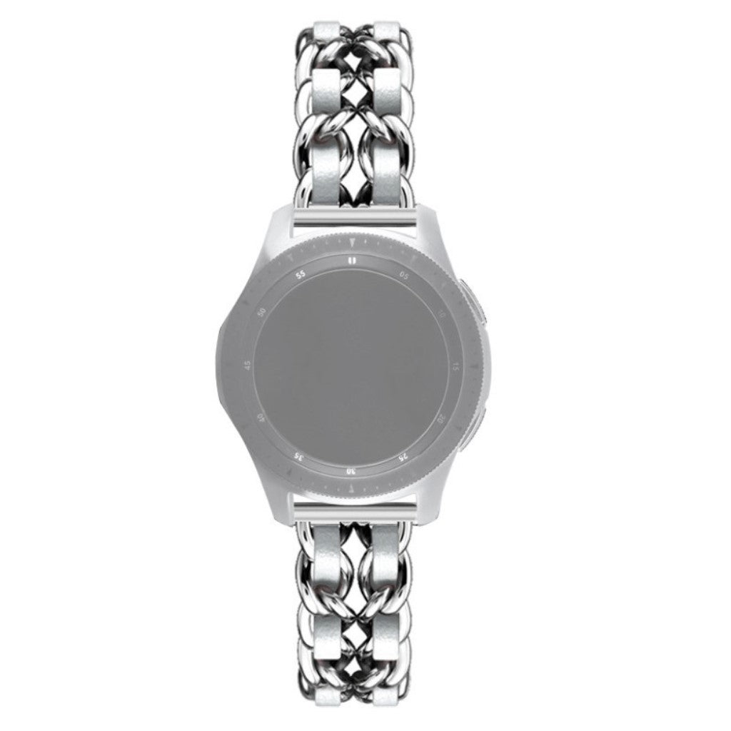 Helt vildt smuk Universal Metal og Kunstlæder Rem - Sølv#serie_6