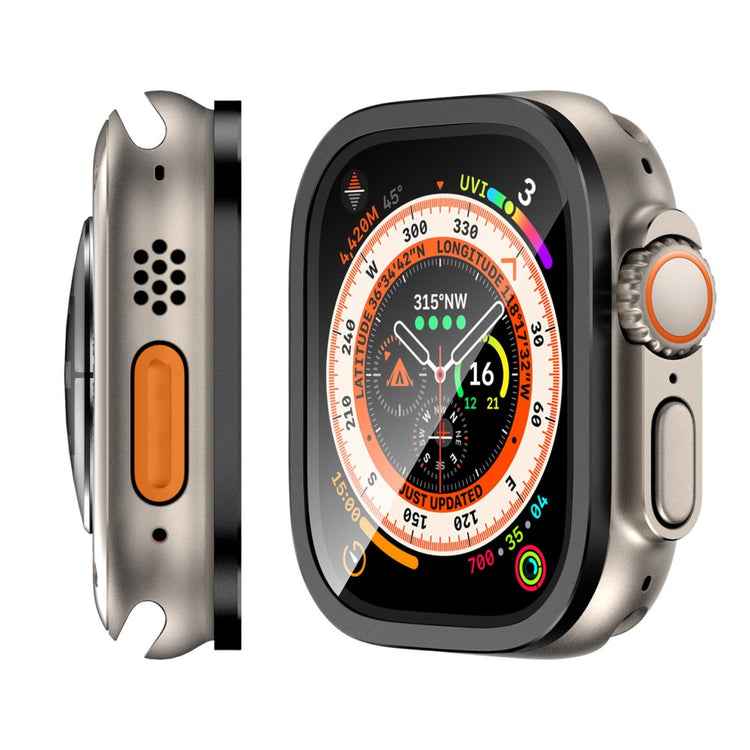 Vildt Fint Universal Cover med Skærmbeskytter i Metal og Glas passer til Apple Watch Ultra 2 / Apple Watch Ultra - Guld#serie_6