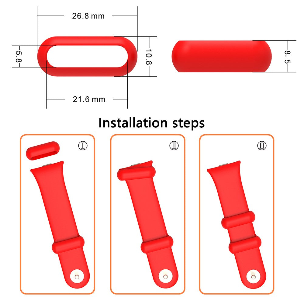 10Pcs Xiaomi Smart Band 8 Pro Watch Strap Keeper Retaining Loop Watchband Fastener Ring (Mix Color) - Flerfarvet#serie_011