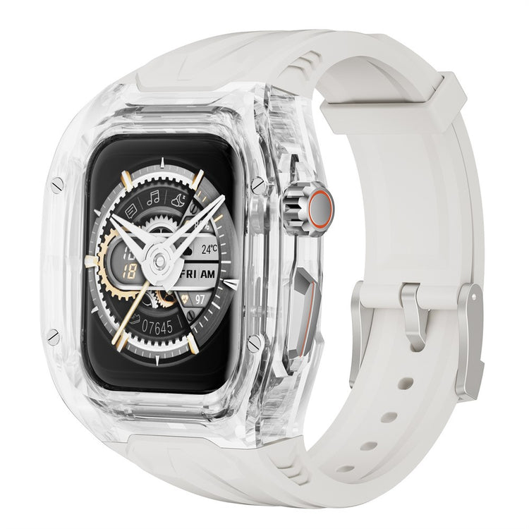 Super Tough Apple Smartwatch Silicone Universel Strap - White#serie_4