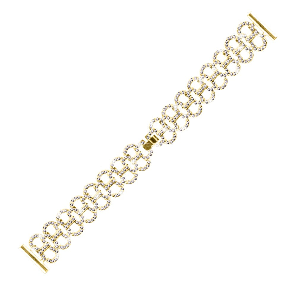 Gabb Watch 1 Rhinestones Decor Gourd Shape Watch band Alloy Strap - Gold#serie_2