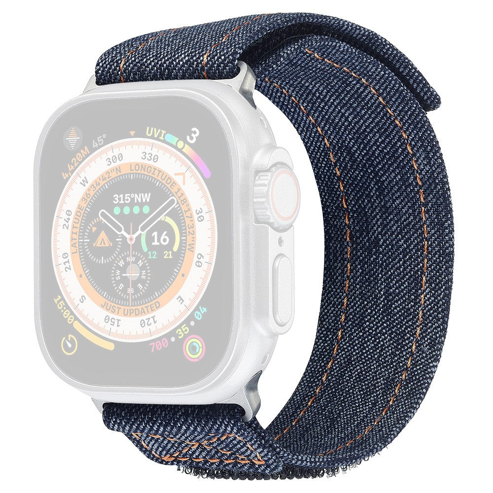 KALEBOL Denim Watch Strap Apple Watch Series 49mm - 45mm - 44mm - 42mm Magic Tape Band - Dark Grey#serie_4