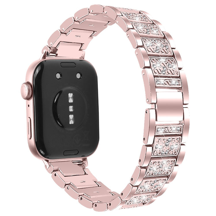 Huawei Watch Fit 3 Metal Band Smart Watch Wrist Strap with Rhinestone - Rose Pink#serie_2