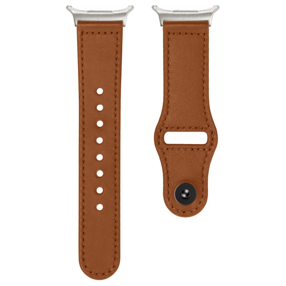 Samsung Galaxy Watch Ultra 47mm Watch Strap Genuine Cow Leather Rivet Buckle Band - Brown#serie_5