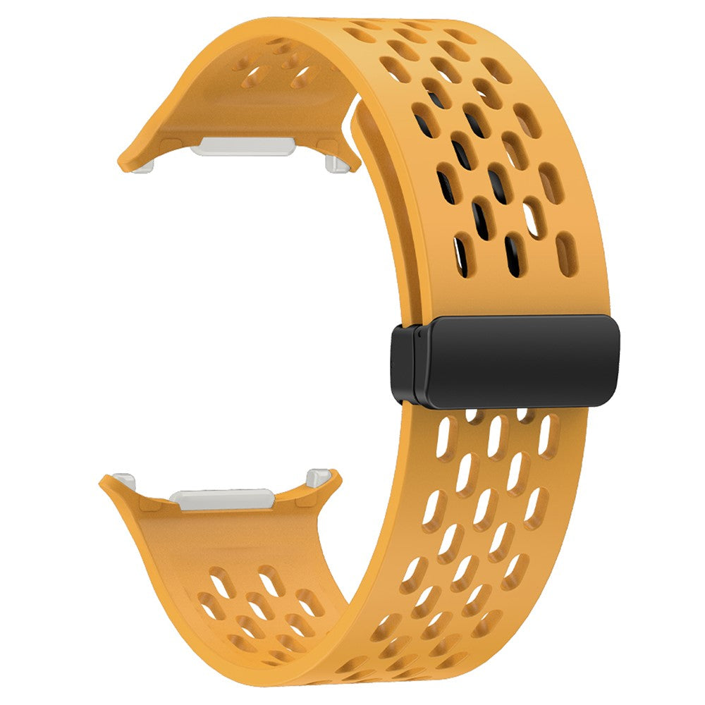 KALEBOL Samsung Galaxy Watch Ultra 47mm Silicone Band Magnetic Replacement Strap - Yellow#serie_5