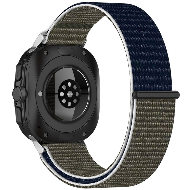 KALEBOL Samsung Galaxy Watch Ultra 47mm Watch Strap Magic Tape Braided Nylon Wrist Band - Grey+Blue#serie_7