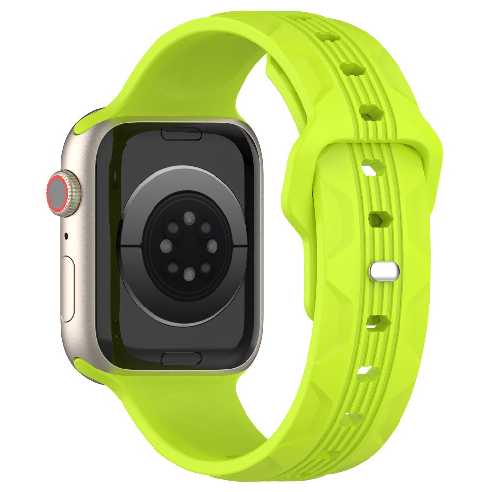 KALEBOL Apple Watch Series 41mm - 40mm - 38mm Silicone Watch Band Vertical Strip Texture - Lime#serie_7