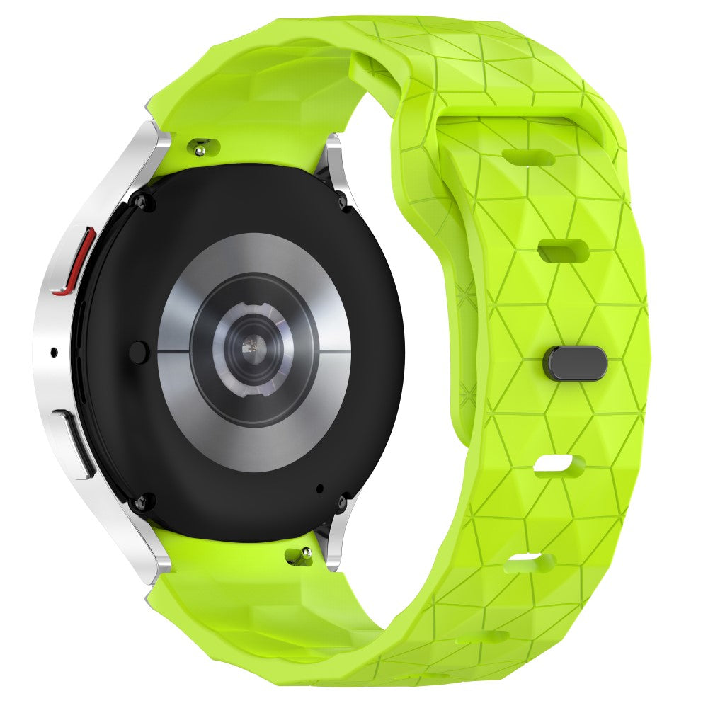 Samsung Galaxy Watch 20mm Silicone Watch Band Football Pattern - Lime#serie_8