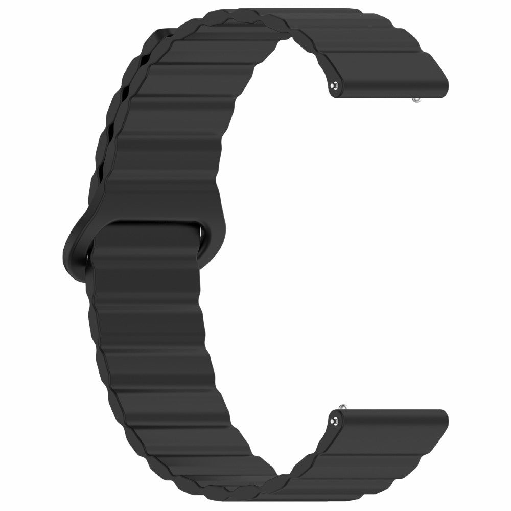 Garmin Forerunner 255S Magnetic Silicone Band Universal 18mm Adjustable Watch Strap - Black#serie_6