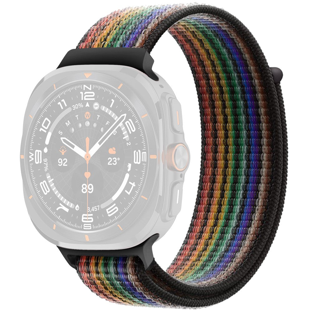 Galaxy Watch Ultra 47mm Nylon Replacement Watch Band Magic Tape Loop Strap - Style H#serie_8