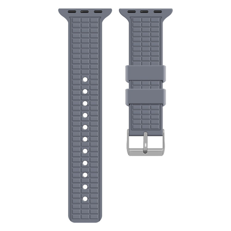 Apple Watch Series 41mm - 40mm - 38mm Strap Grid Pattern Silicone Watch Band - Lavender Grey#serie_1