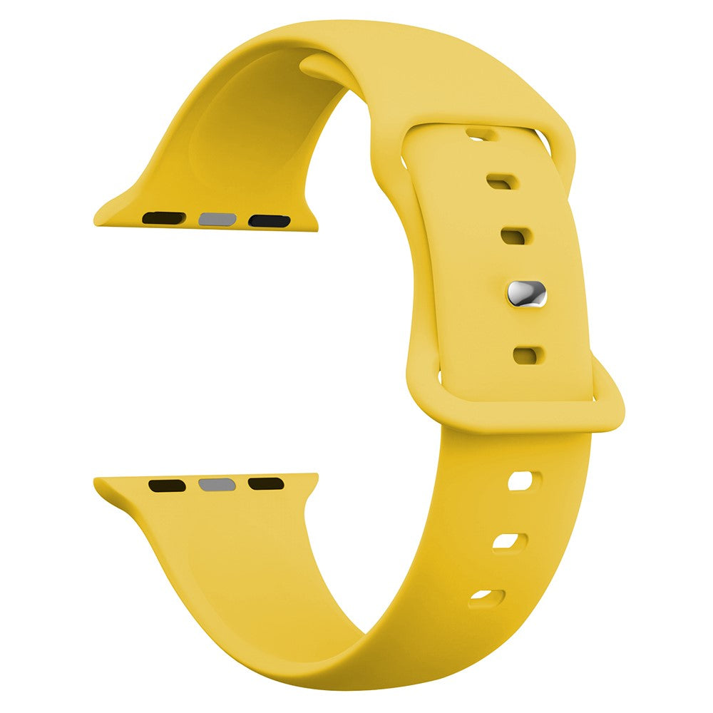 Apple Watch Series 41mm - 40mm - 38mm Watch Strap 8-Shaped Buckle Silicone Band - Deep Yellow#serie_5