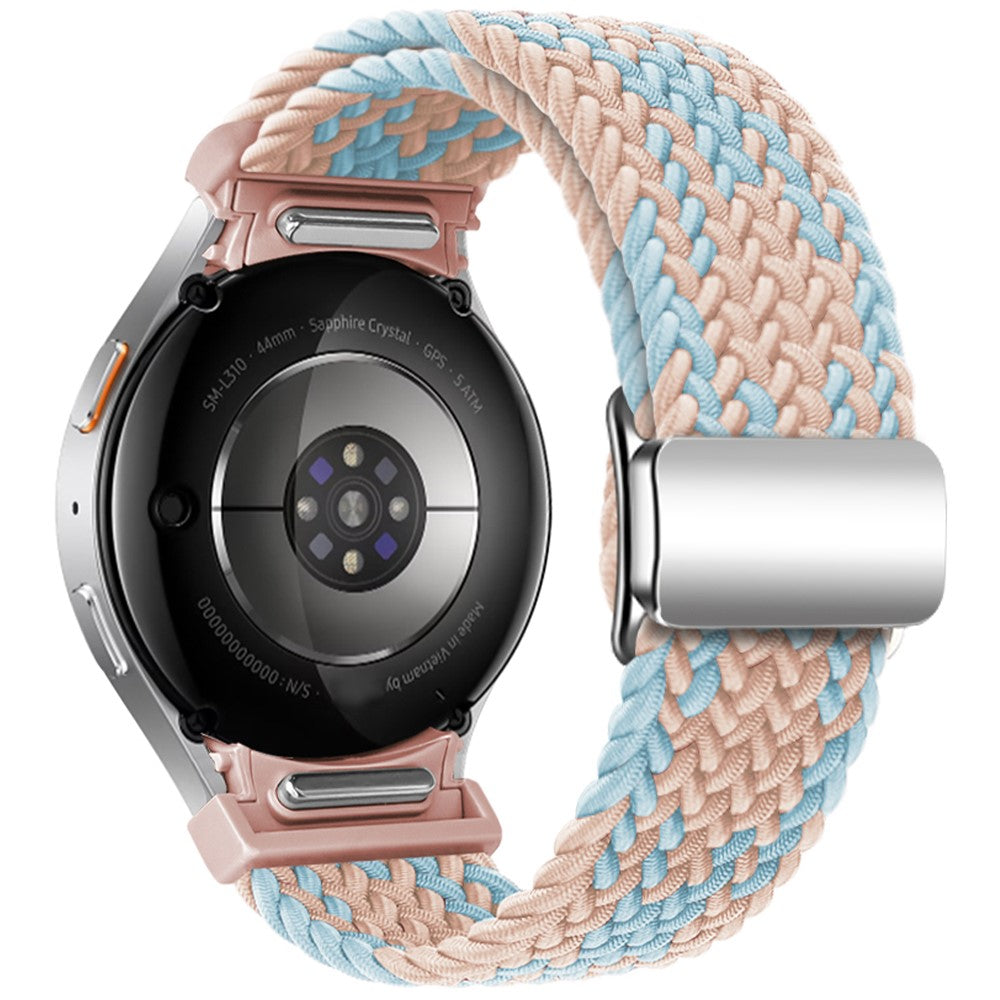 Samsung Galaxy Watch 20mm Watch Strap Magnetic Braided Band - Blue Pink#serie_2