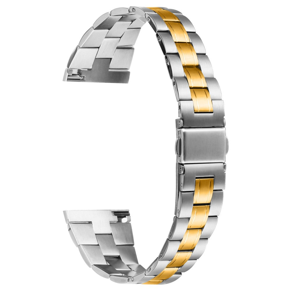 Fossil Gen 5 Carlyle HR Stainless Steel Band Ultra-Thin Lines Design Watch Strap - Silver+Gold#serie_3