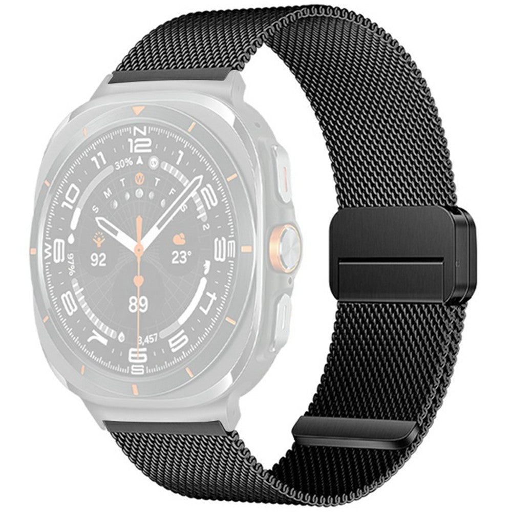 Samsung Galaxy Watch Ultra 47mm Milanese Mesh Steel Strap Magnetic Watch Band - Black#serie_4