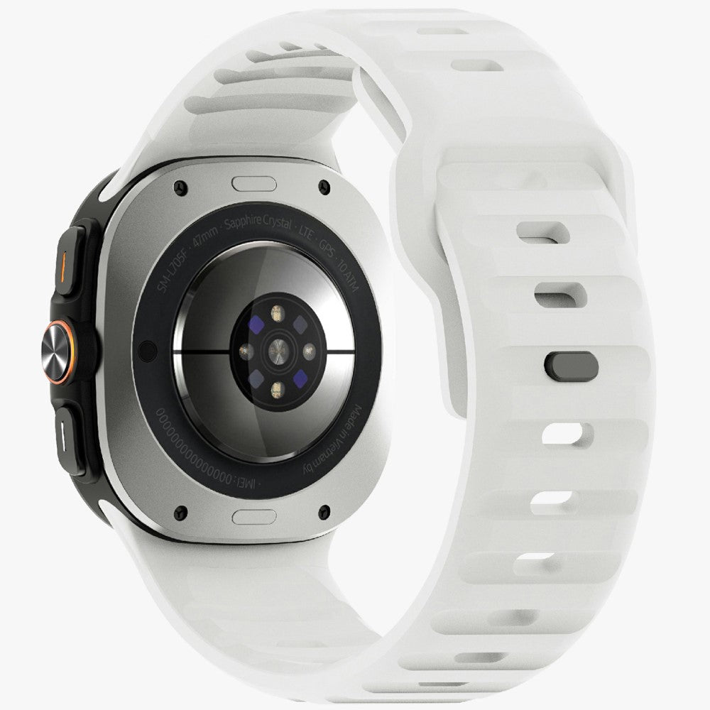 Samsung Galaxy Watch Ultra 47mm Silicone Watch Band Breathable Sport Watch Strap - White#serie_1