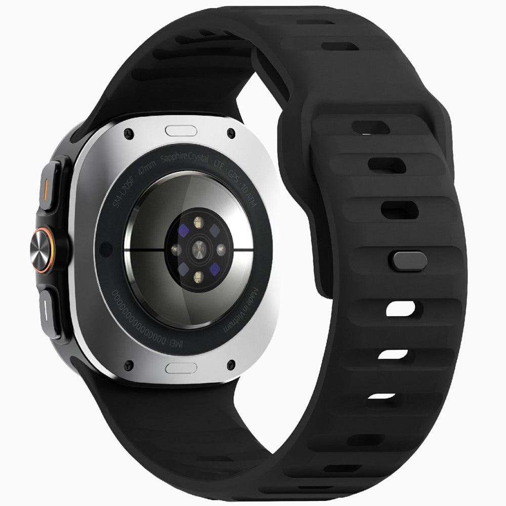 Samsung Galaxy Watch Ultra 47mm Silicone Watch Band Breathable Sport Watch Strap - Black#serie_5