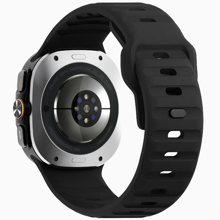 Samsung Galaxy Watch Ultra 47mm Silicone Watch Band Breathable Sport Watch Strap - Black#serie_5