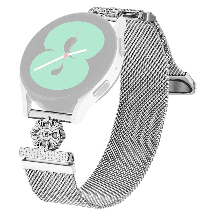 Garmin Forerunner 245 / 245 Music Milanese Band Flower Stainless Steel Magnetic Mesh Watch Strap - Silver#serie_1