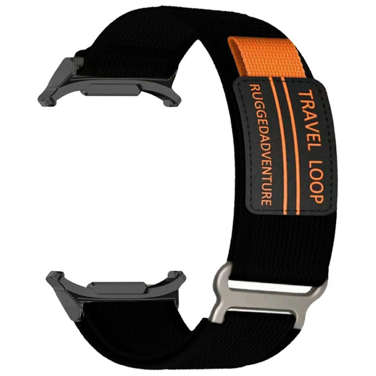 Samsung Galaxy Watch Ultra 47mm Watch Band Adjustable Loop Fastener Nylon Strap - Black#serie_2