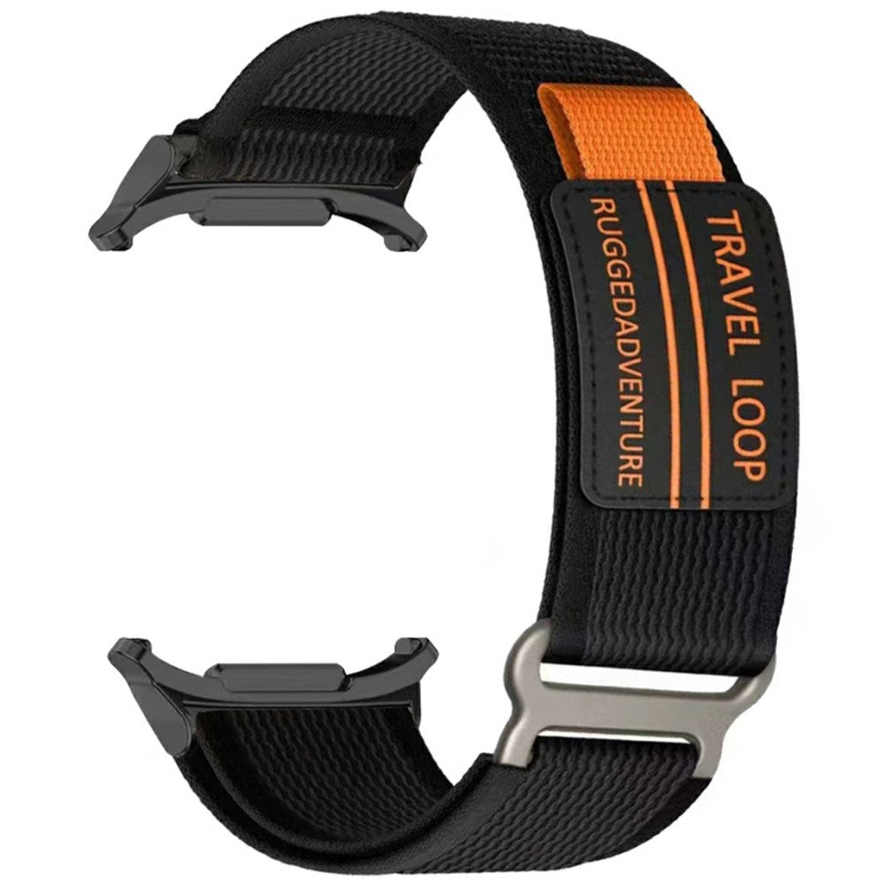 Samsung Galaxy Watch Ultra 47mm Watch Band Adjustable Loop Fastener Nylon Strap - Starlight+Black#serie_3
