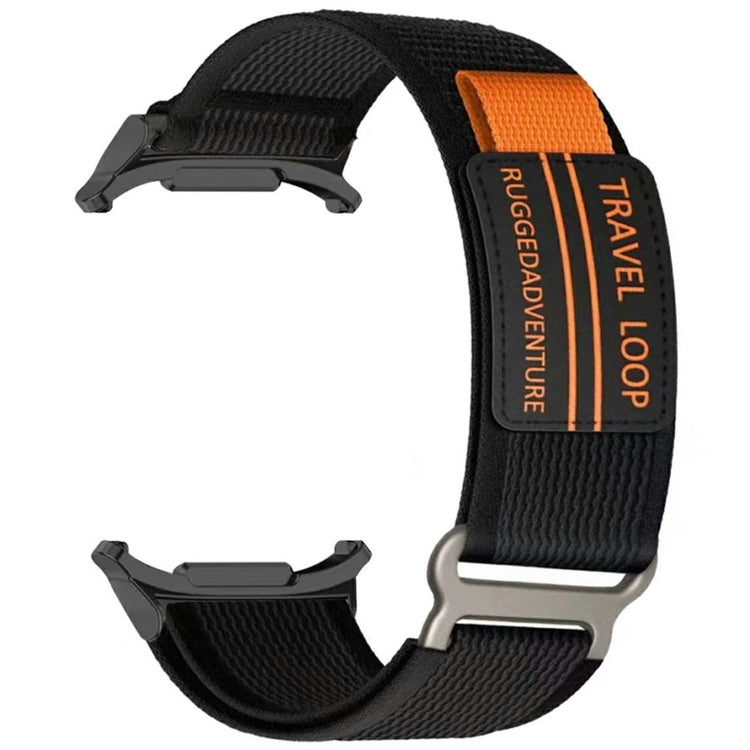 Samsung Galaxy Watch Ultra 47mm Watch Band Adjustable Loop Fastener Nylon Strap - Starlight+Black#serie_3