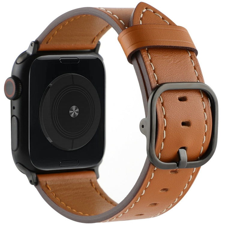 Genuine Cow Leather Strap for Apple Watch Series 41mm - 40mm - 38mm Band - Brown#serie_7