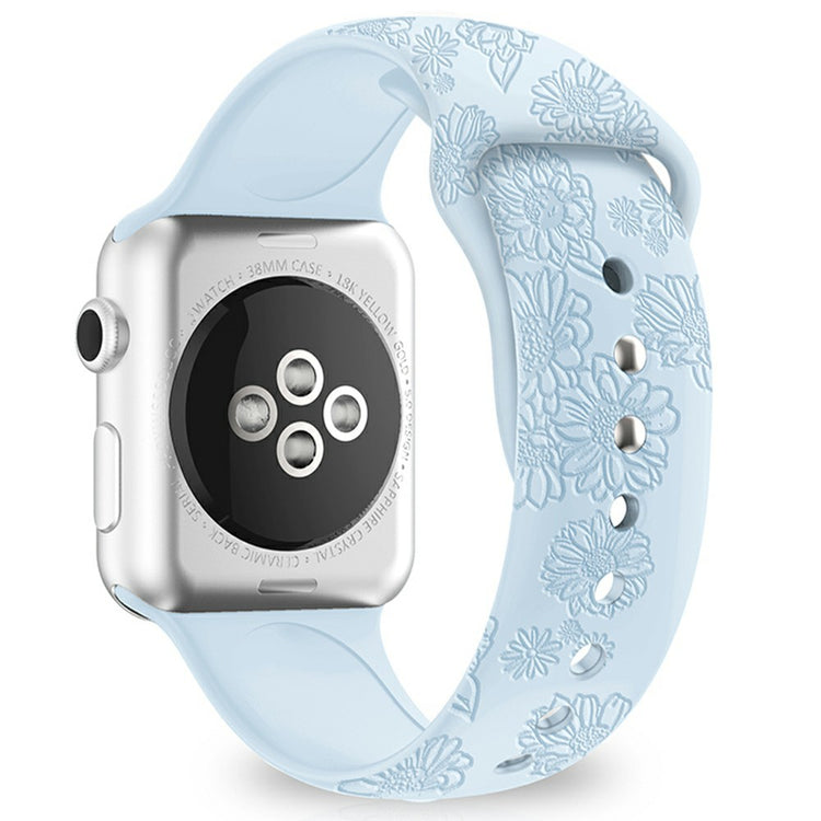 Silicone Strap for Apple Watch Series 41mm - 40mm - 38mm - Sunflower Sky Blue#serie_4