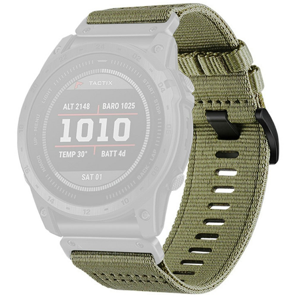 Watchband for Garmin Fenix 8 51mm / Enduro 3 / Instinct 2X Universal 26mm Quick Release Nylon Canvas Watch Strap - Olive Green#serie_1