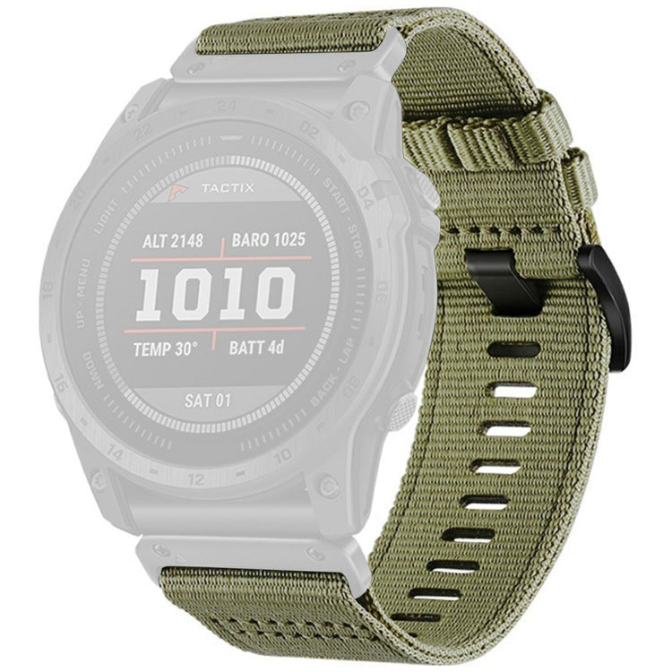 Watchband for Garmin Fenix 8 Universal 22mm Quick Release Nylon Canvas Watch Strap - Olive Green#serie_1