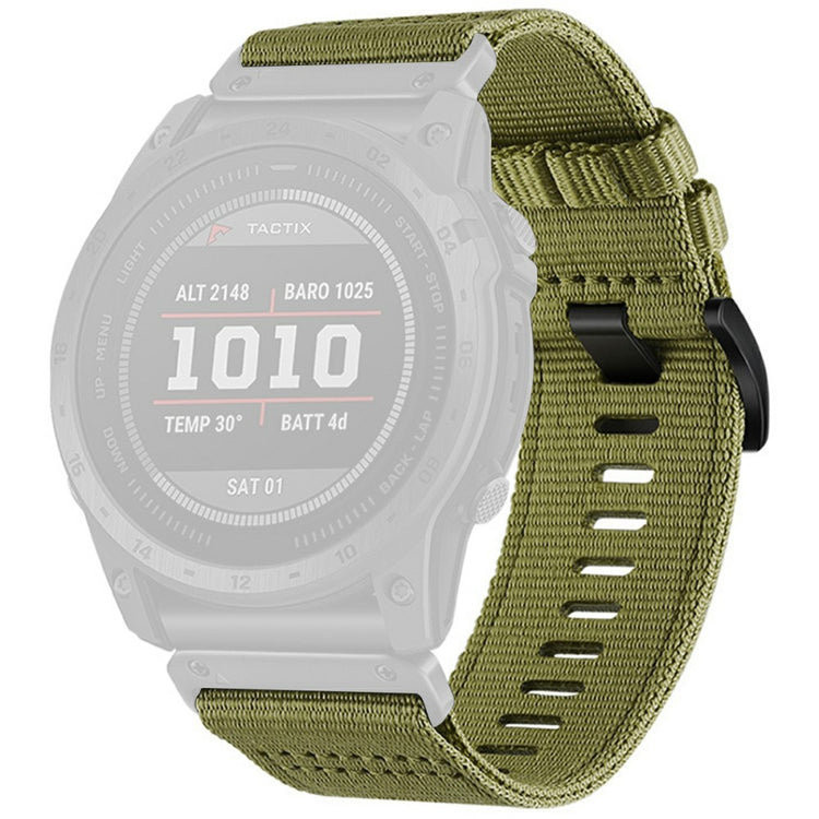 Watchband for Garmin Fenix 8 Universal 22mm Quick Release Nylon Canvas Watch Strap - Army Green#serie_4