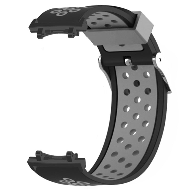 Huami Amazfit T-Rex 3 Watch Band Dual Color Breathable Silicone Wrist Strap with Connector - Black / Grey#serie_2