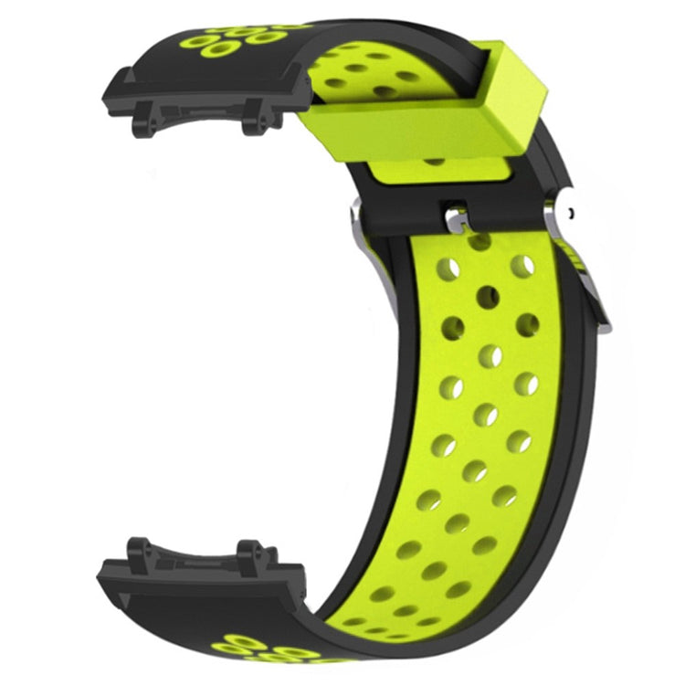 Huami Amazfit T-Rex 3 Watch Band Dual Color Breathable Silicone Wrist Strap with Connector - Black / Green#serie_4