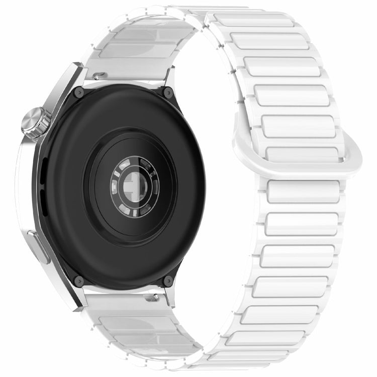 Samsung Galaxy Watch7 44mm / 40mm / Watch FE 40mm / Watch6 40mm / 44mm Silicone Band Dual Color 20mm Magnetic Watch Strap - White#serie_9