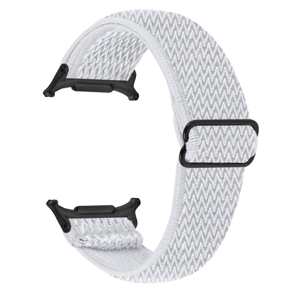 Samsung Galaxy Watch Ultra 47mm Watch Band with Black Connector Adjustable Elastic Wrist Strap - White#serie_1