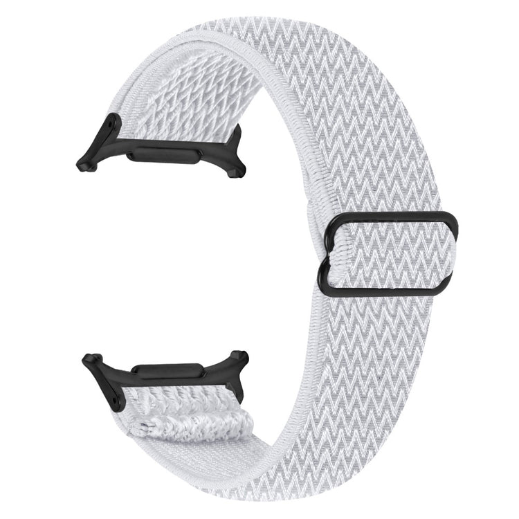 Samsung Galaxy Watch Ultra 47mm Watch Band with Black Connector Adjustable Elastic Wrist Strap - White#serie_1