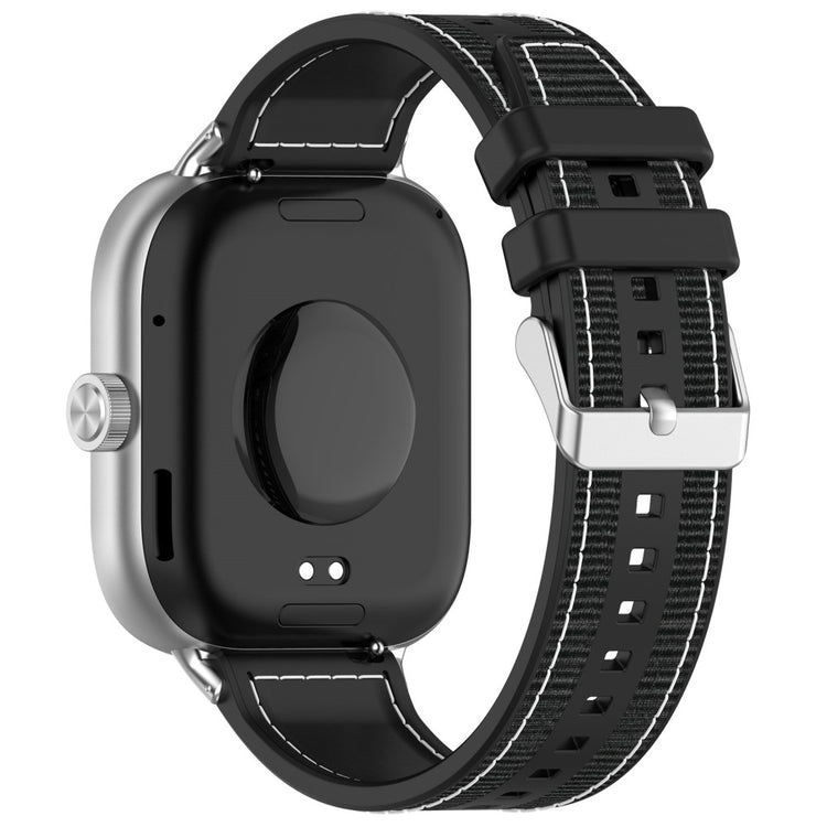 Silicone Strap Xiaomi Smart Band 9 Pro / 8 Pro / Redmi Watch 4 Composite Woven Watch Band - Black#serie_1