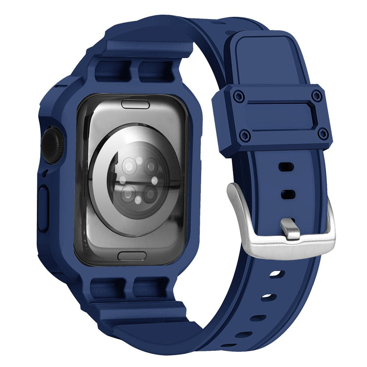 Apple Watch Series 10 46mm Strap Soft Flexible Watch Band with Integrated Watch Case - Midnight Blue#serie_8