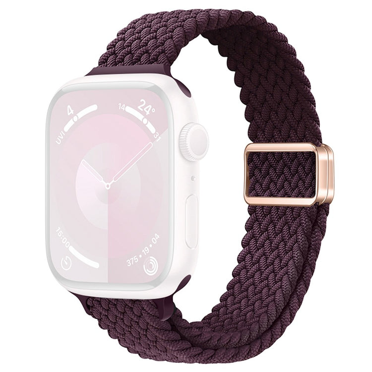 KALEBOL Braided Watch Strap Apple Watch Series 10 46mm Magnetic Nylon Wristbands - Crimson Cherry#serie_9