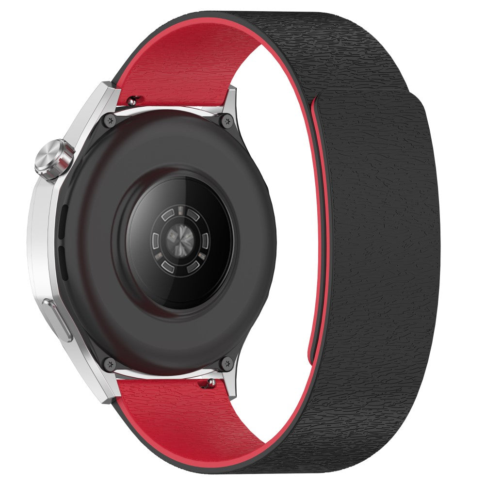 18mm Watch Band Huawei Watch GT 5 Pro 42mm Magnetic Silicone Strap - Black  /  Red#serie_1