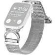 Opvallend Comfortabel Apple Smartwatch Metaal En Strass Universeel Bandje