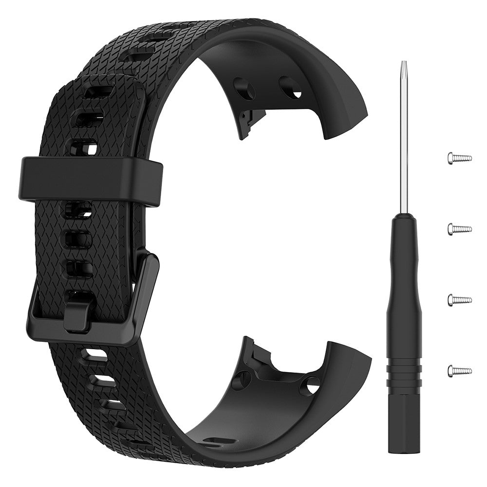 Garmin Vivosmart HR Replacement Strap Textured Silicone Watch Band with Screwdriver - Black#serie_1