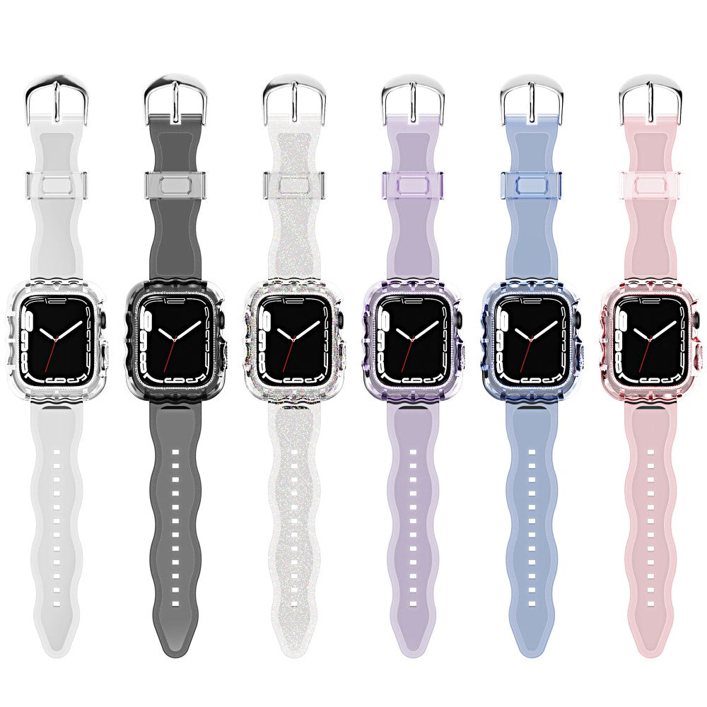 Stilren Silikone Universal Rem passer til Apple Smartwatch - Sort#serie_4