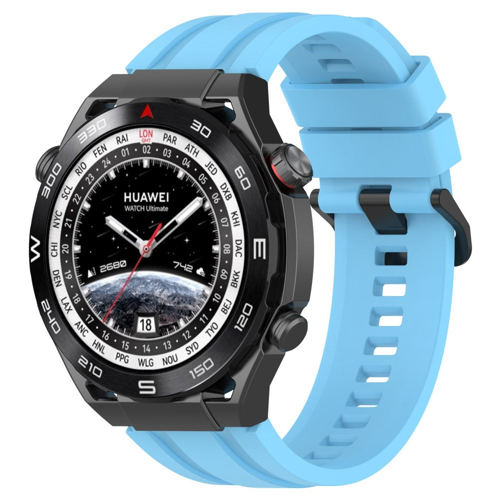 Superflot Metal Og Silikone Universal Rem passer til Smartwatch - Blå#serie_3