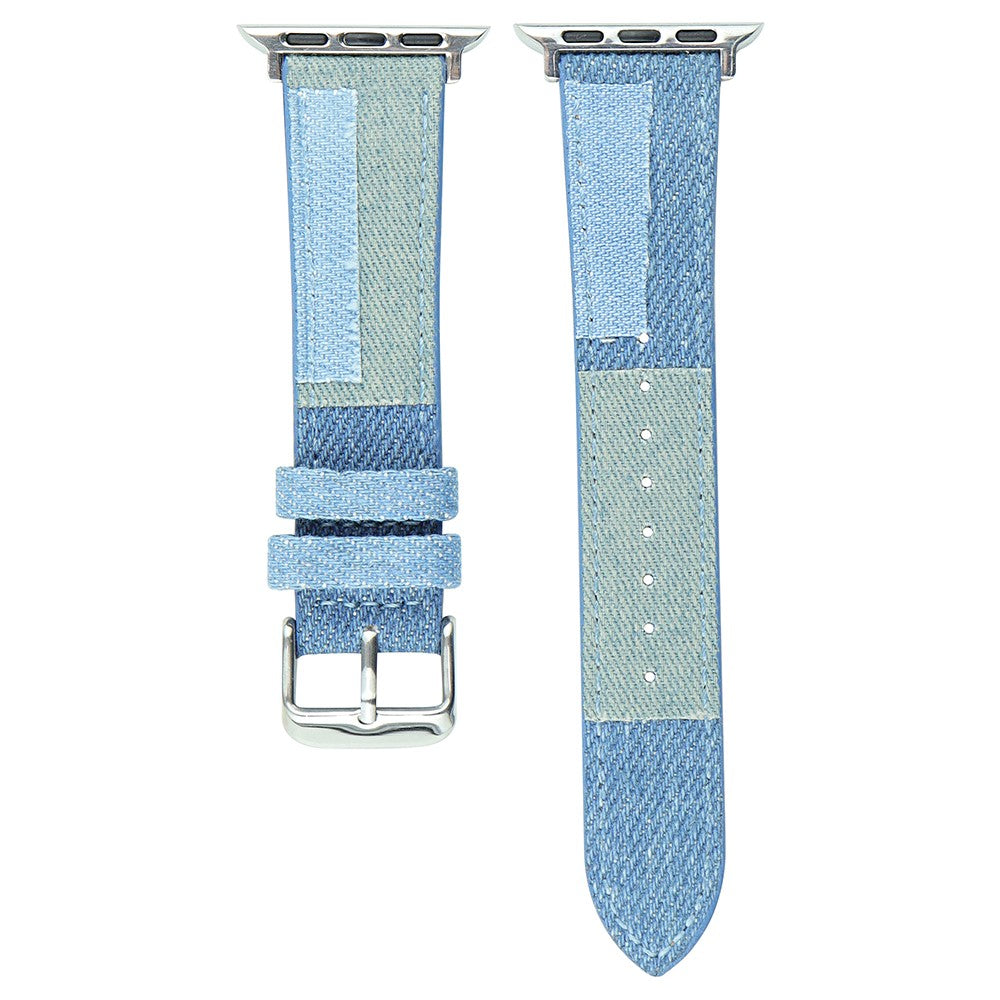Nydelig Metal Og Nylon Universal Rem passer til Apple Smartwatch - Blå#serie_1