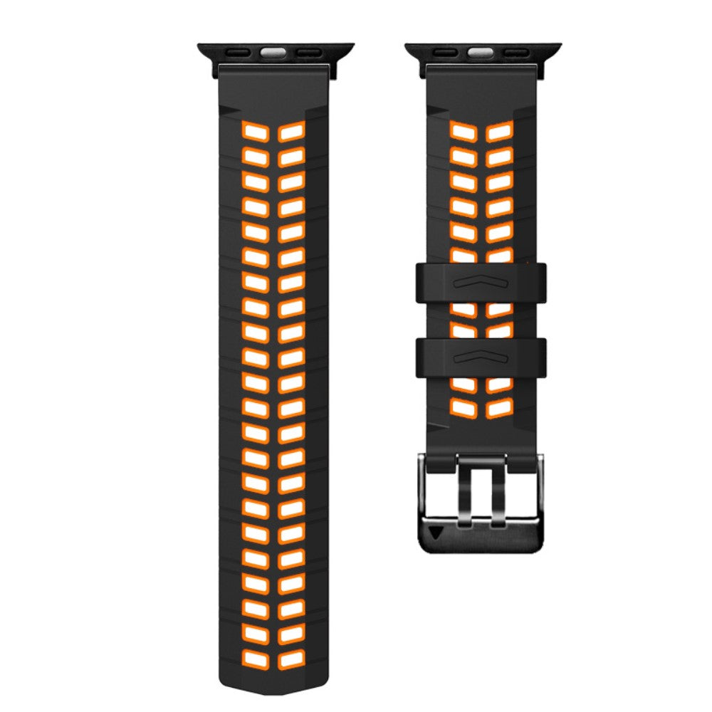 Vildt Pænt Metal Og Silikone Universal Rem passer til Apple Smartwatch - Orange#serie_4