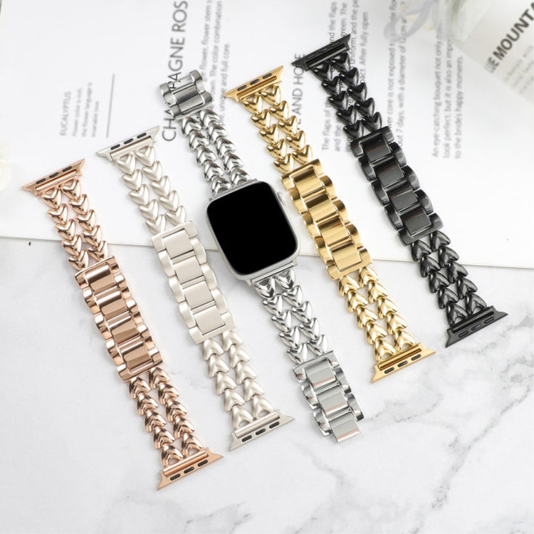 Solid Metal Universal Rem passer til Apple Smartwatch - Sort#serie_1